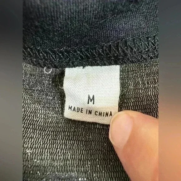 WhimsiGoth Mesh Longsleeve Sheer Shirt Women’s Medium Fairy Shimmer Black Y2K - Picture 7 of 11